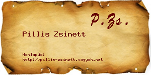 Pillis Zsinett névjegykártya